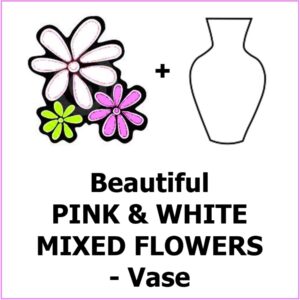 XXXX Baht Pink & White Mixed Flowers in Vase