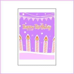 Birthday Card - Big Candles