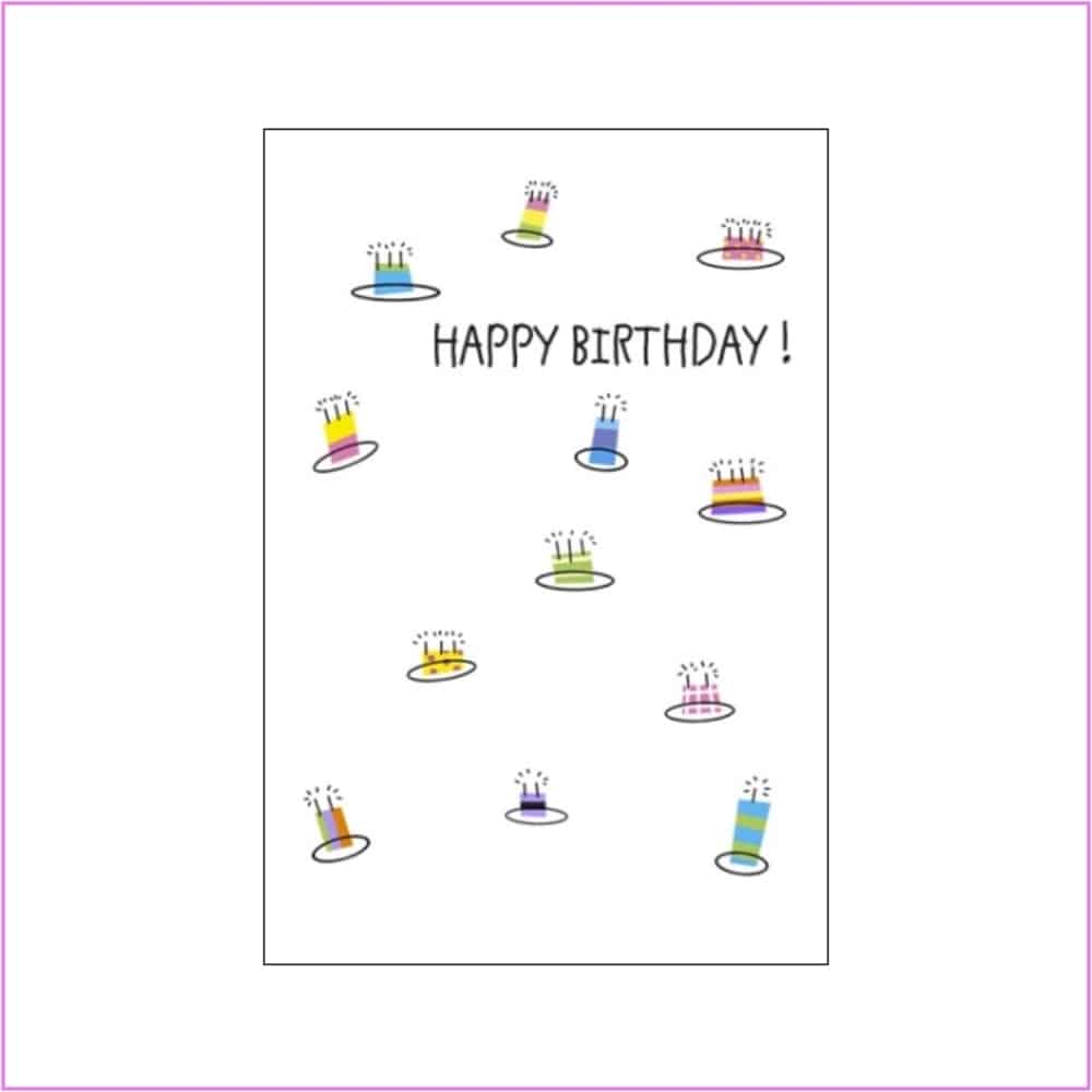 birthday card with cakes