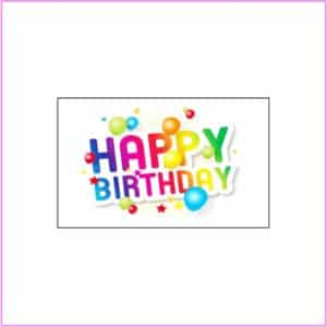 Birthday Card - Multi-Colour Text