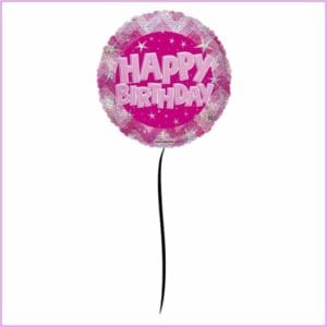 Floating Balloon - Birthday Pink Sparkle