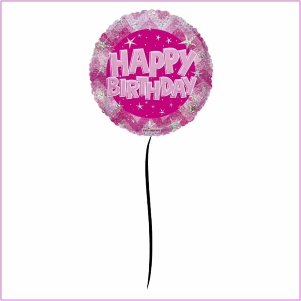 birthday sparkle floating foil balloon