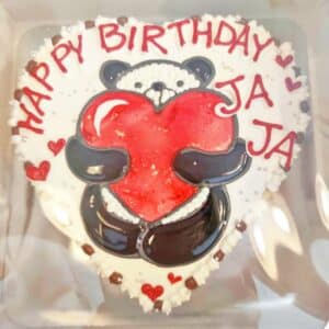 Heart Cake with Panda & Heart