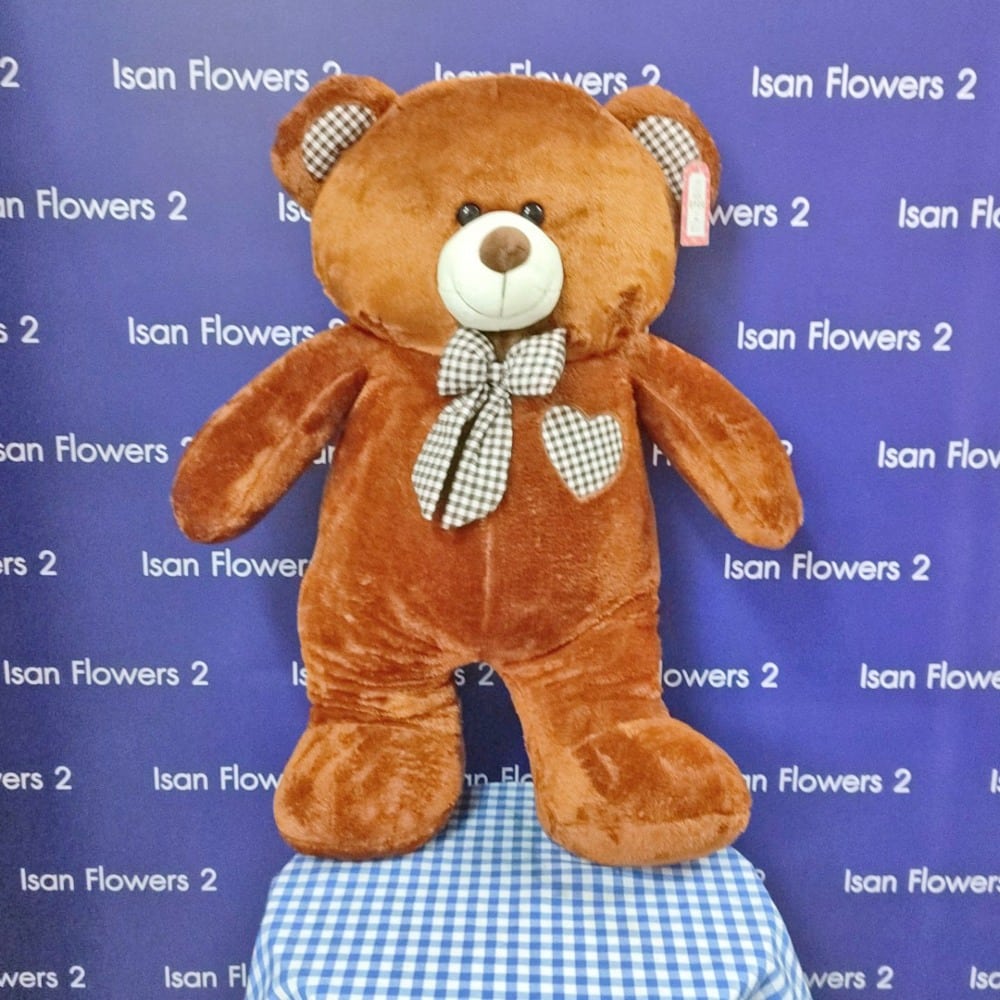 large dark brown bear soft toy a