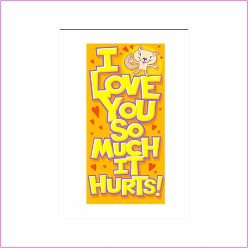 love card with big message