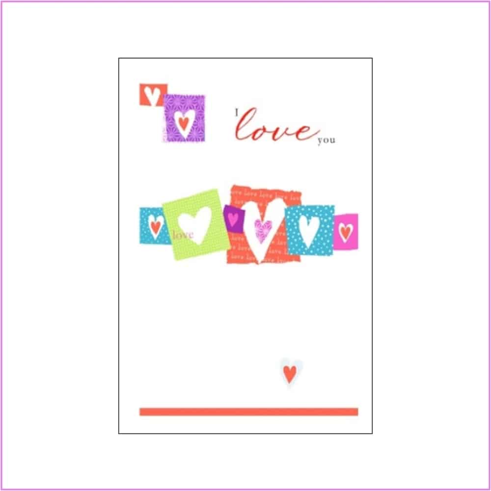 love card with shapes