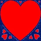 love hearts in square medium