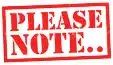 please note sign small