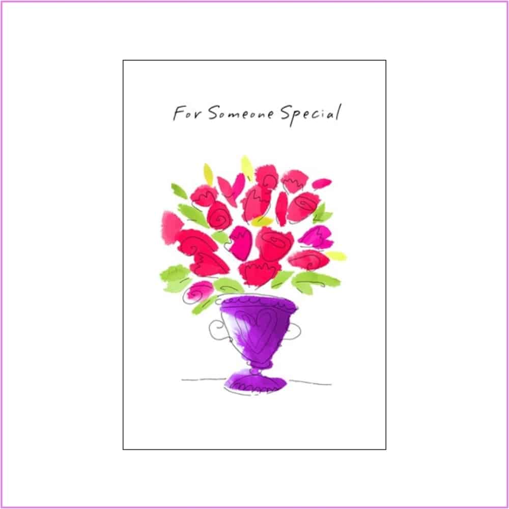 you are special card with flowers vase
