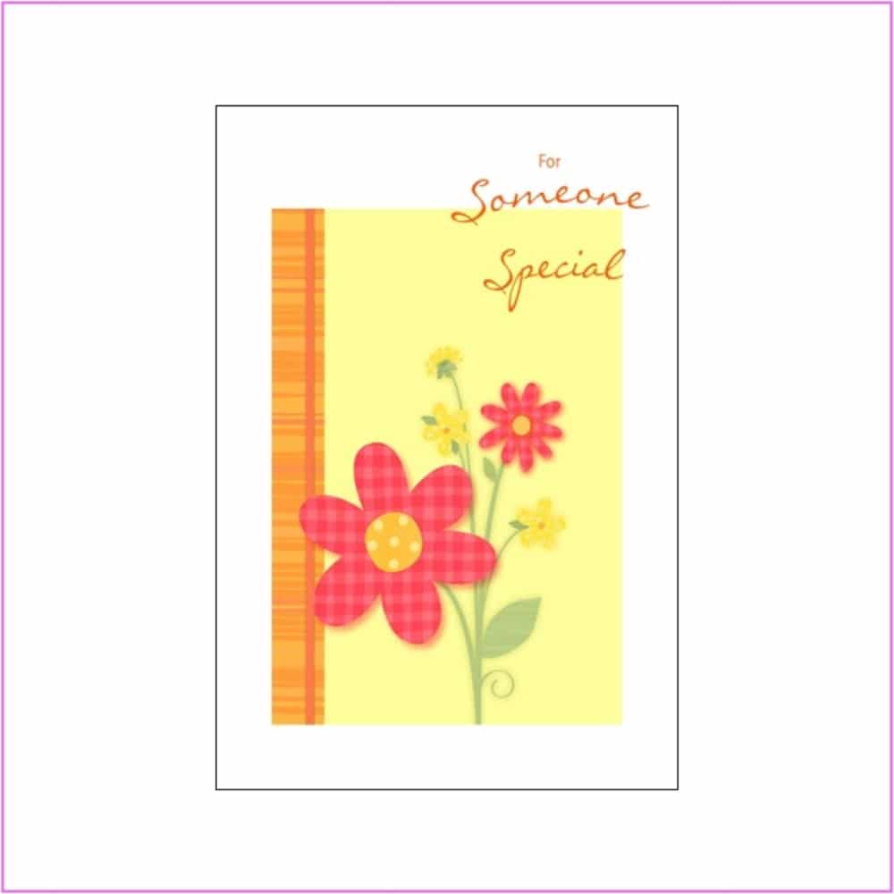 you are special card yellow with flowers